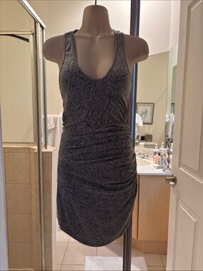 Riller & Fount Heathered Charcoal Racerback Mini Dress